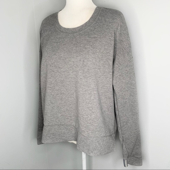 Athleta Sweaters - Athleta Modern Heathered Gray Sweatshirt L